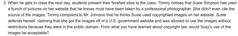 ethical copyright senario