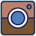 Recolored icon of the Instagram logo